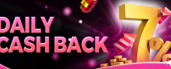 Weekly VIP Cashback Rebate promotion banner